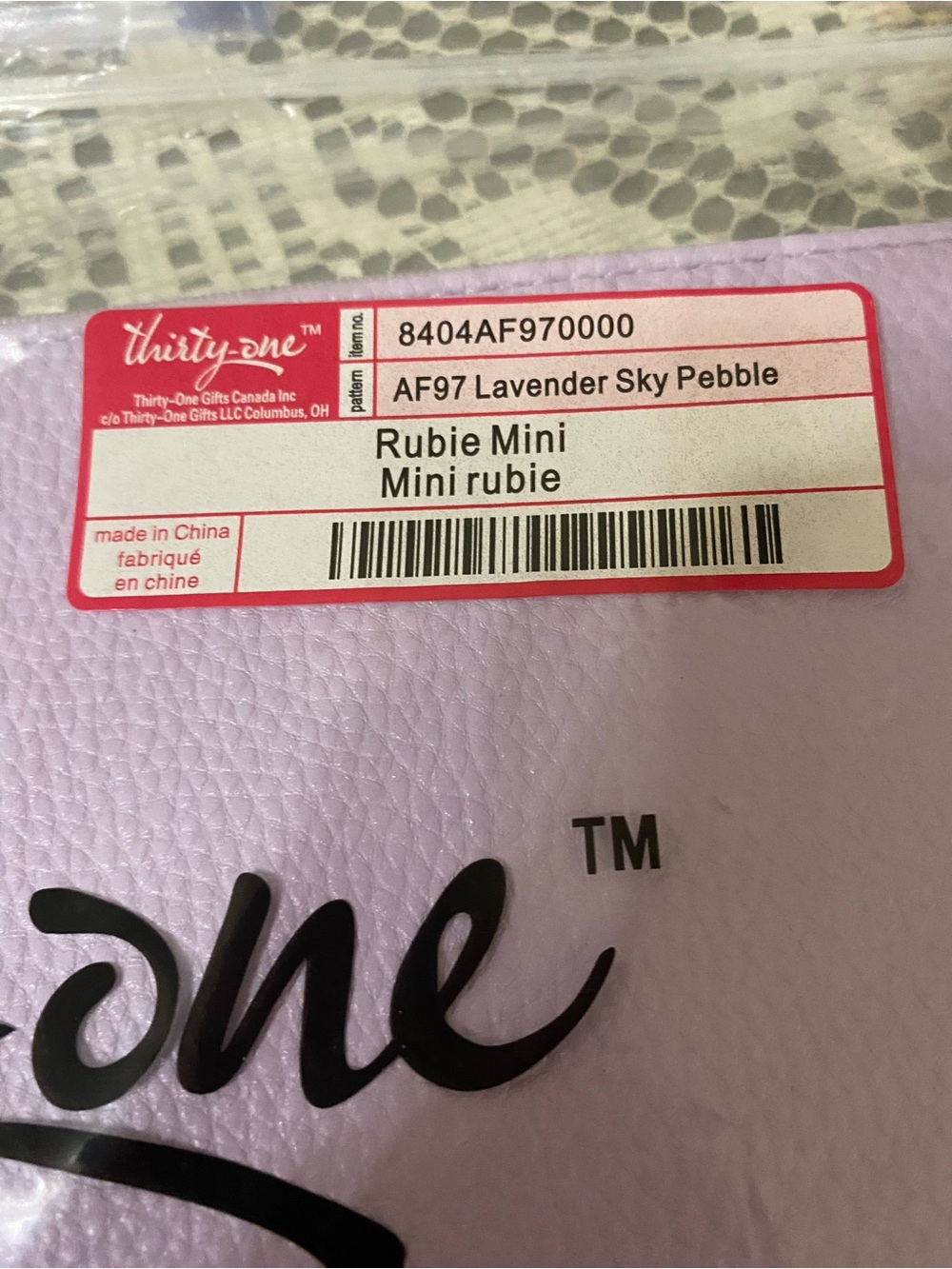 thirty-one Rubie Mini Bag in Coral Pebble or Lavender Sky Pebble your choice - Picture 7 of 12